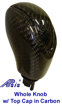 C6 Corvette, Automatic Shift Knob in real Carbon Fiber, w/ Top Cap in same finish